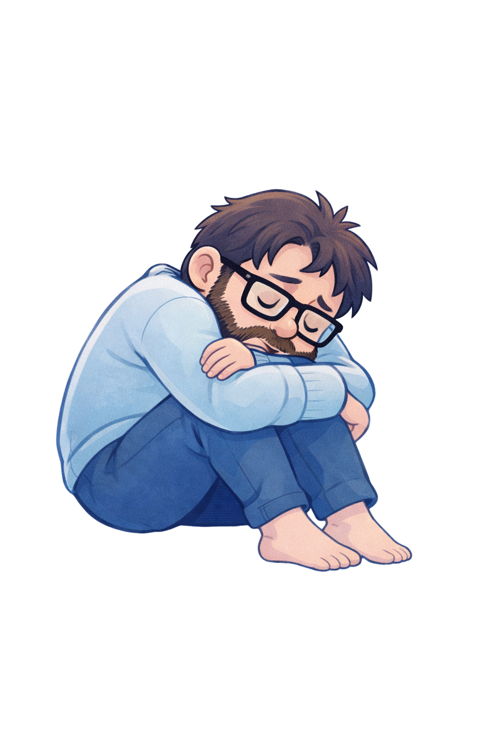 Person feeling overwhelmed